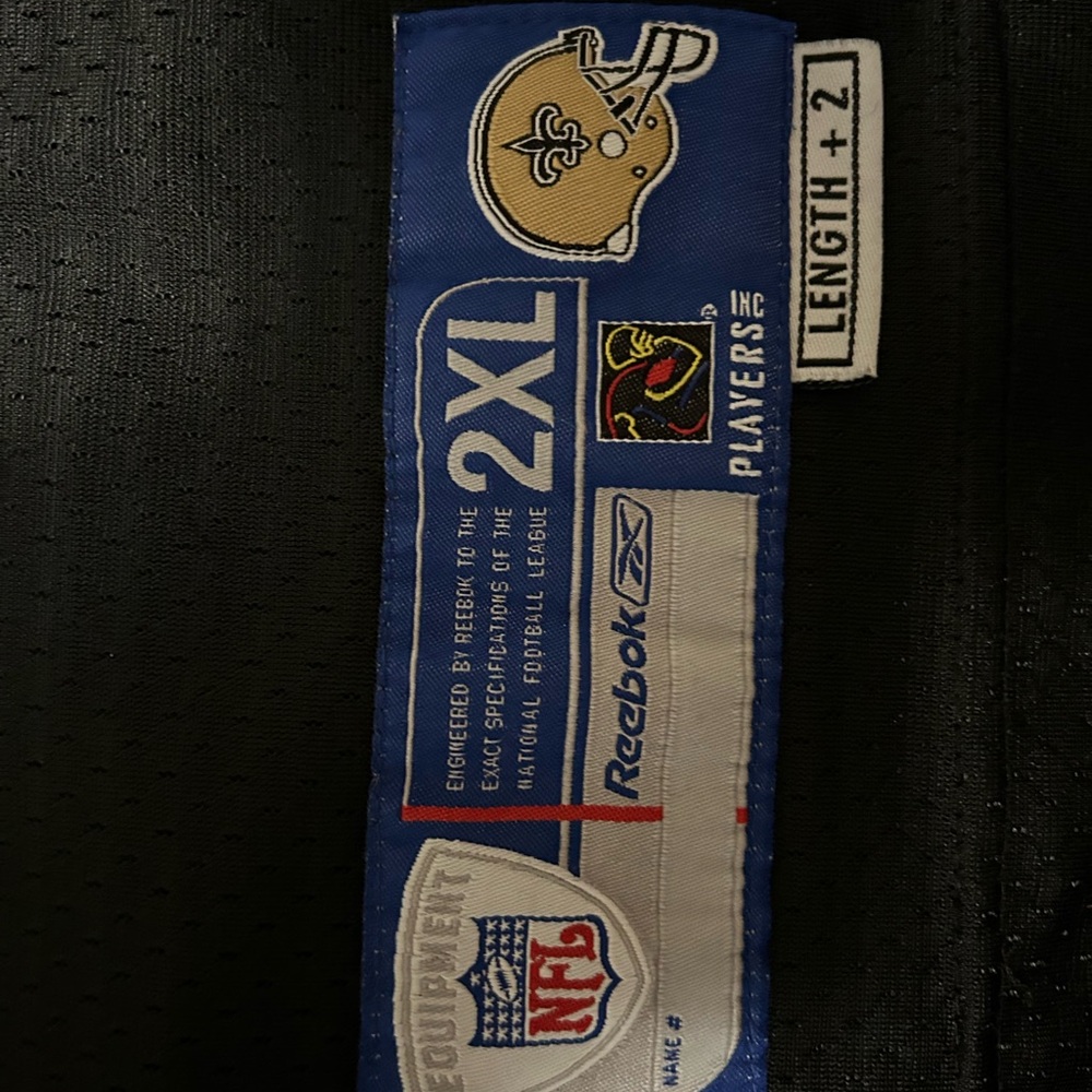 Throw Back Joe “Hollywood” Horn New Orleans SAINTS Reebok NFL Black/Gold Jersey - Picture 9 of 10